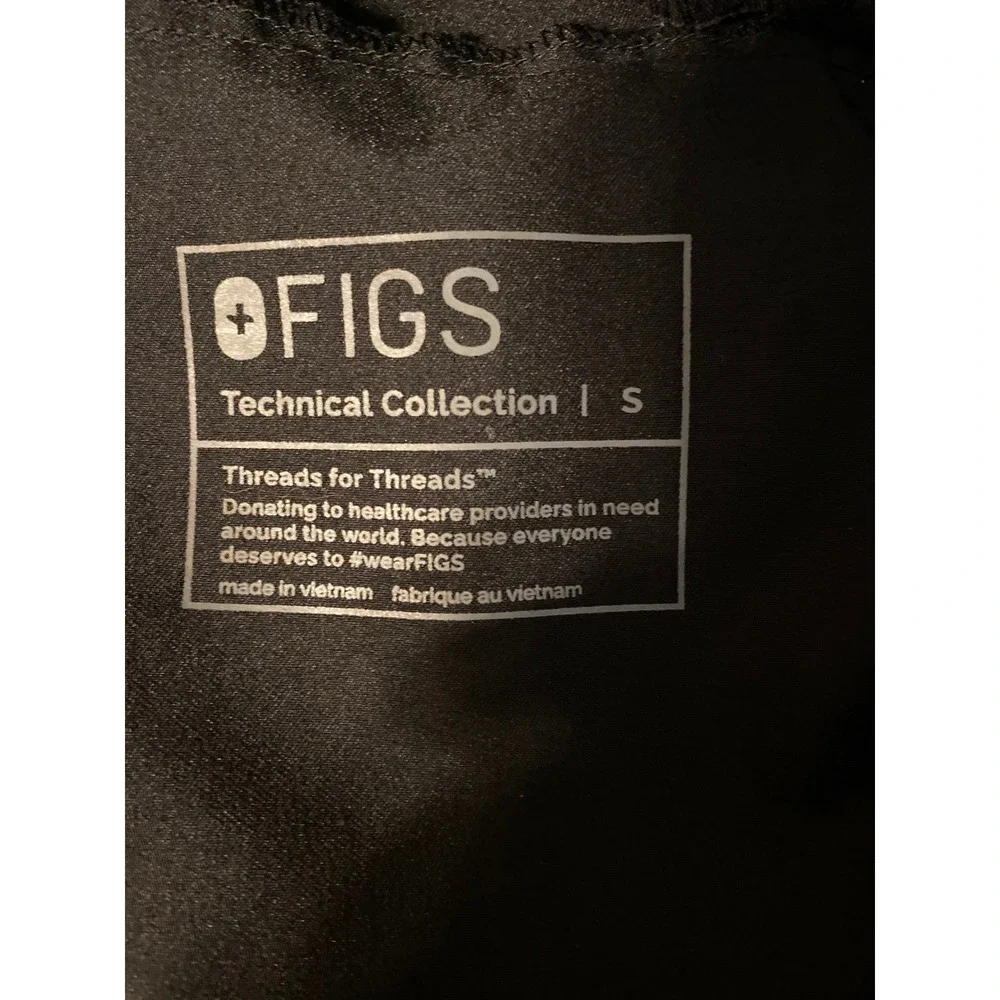 FIGS Technical Collection Black Tansen Jogger Scrub Pants M21SW2051 Size S 0023